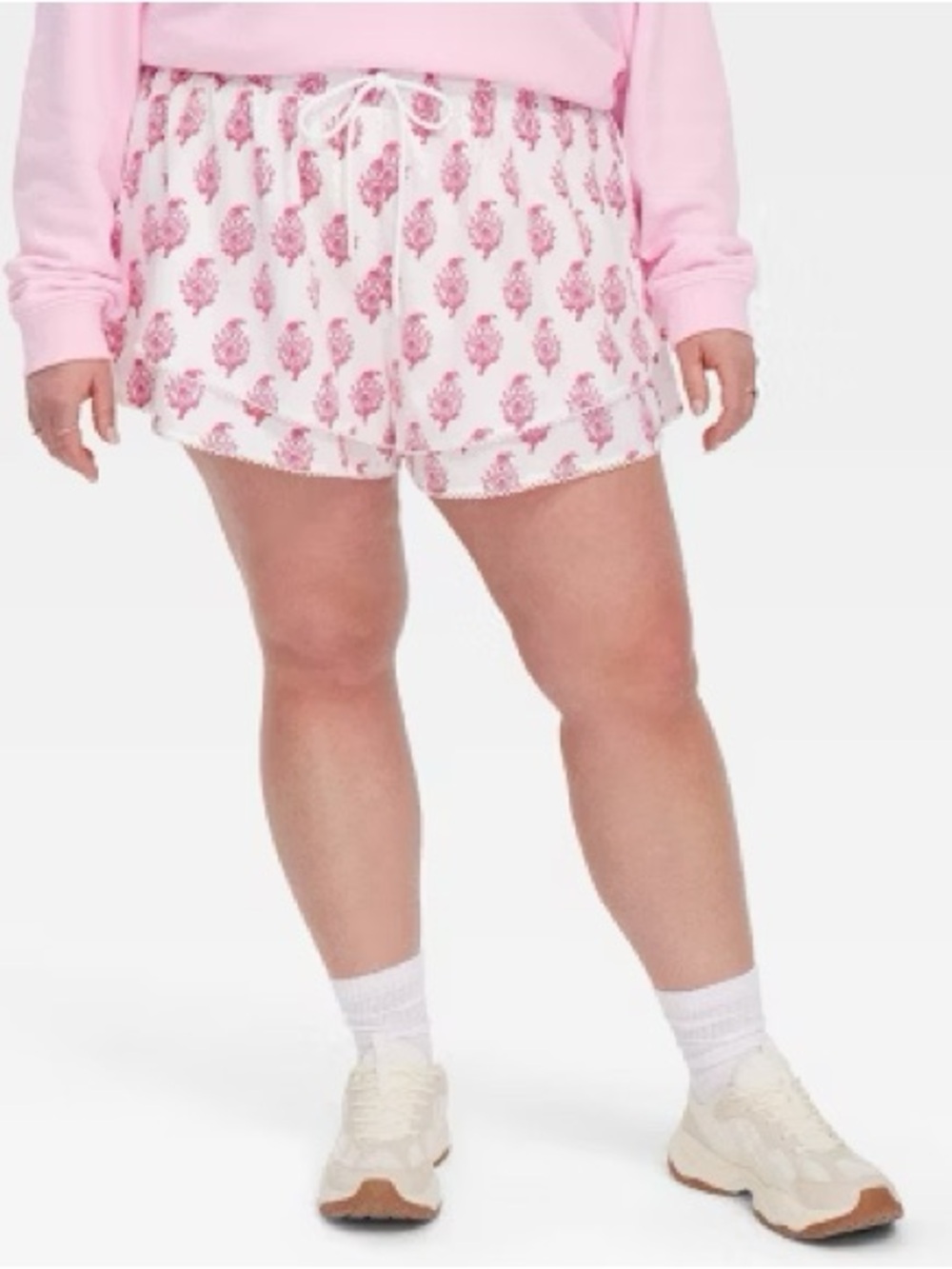 Women's Bouquet Drawstrings Shorts Pink - Roller Rabbit X Target XXL